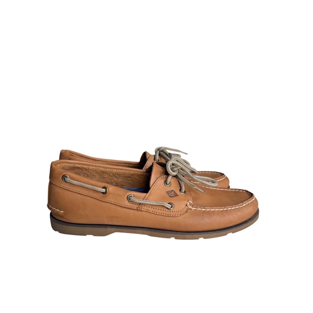 Sperry Top-Sider Mens 11M Tan Leather Leeward Boat Shoes Loafers